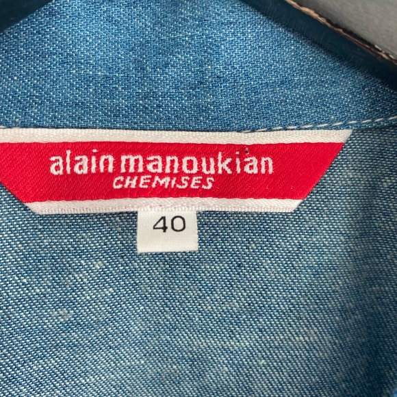 Alain Manoukian 100% cotton denim shirt size 40/M - Picture 4 of 12